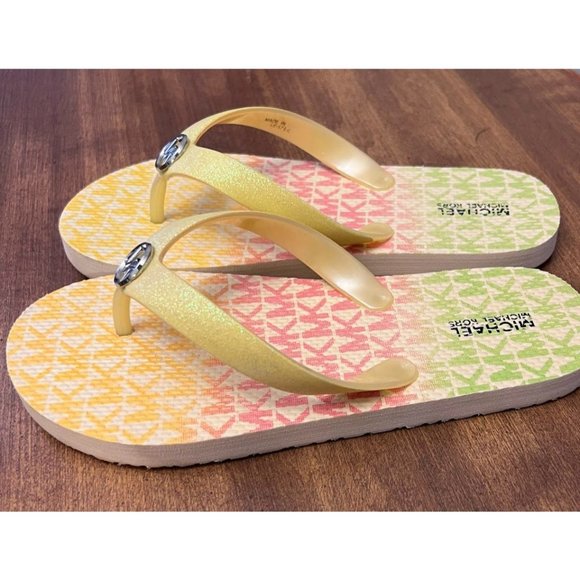 Michael Kors Girls' Endine Citrus Flip Flop Sandals - Picture 2 of 12